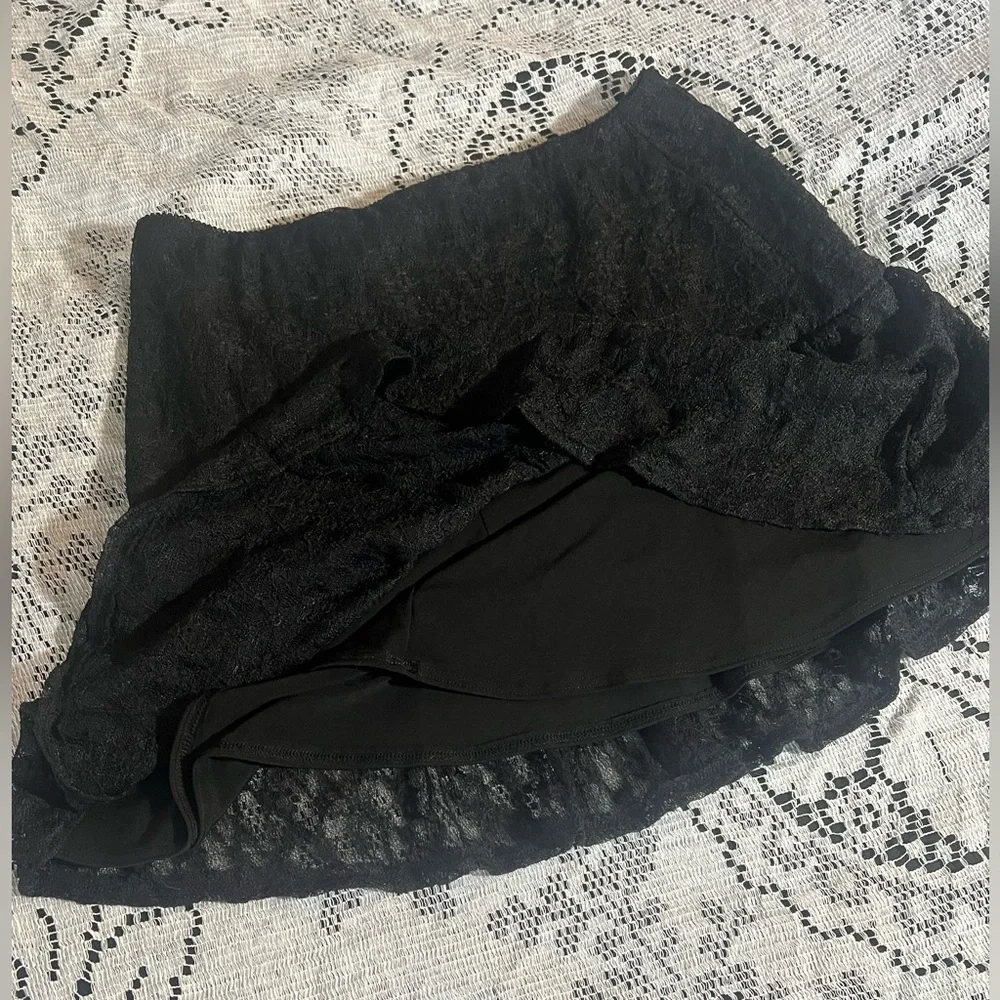 Elegant Black Lace Skirt